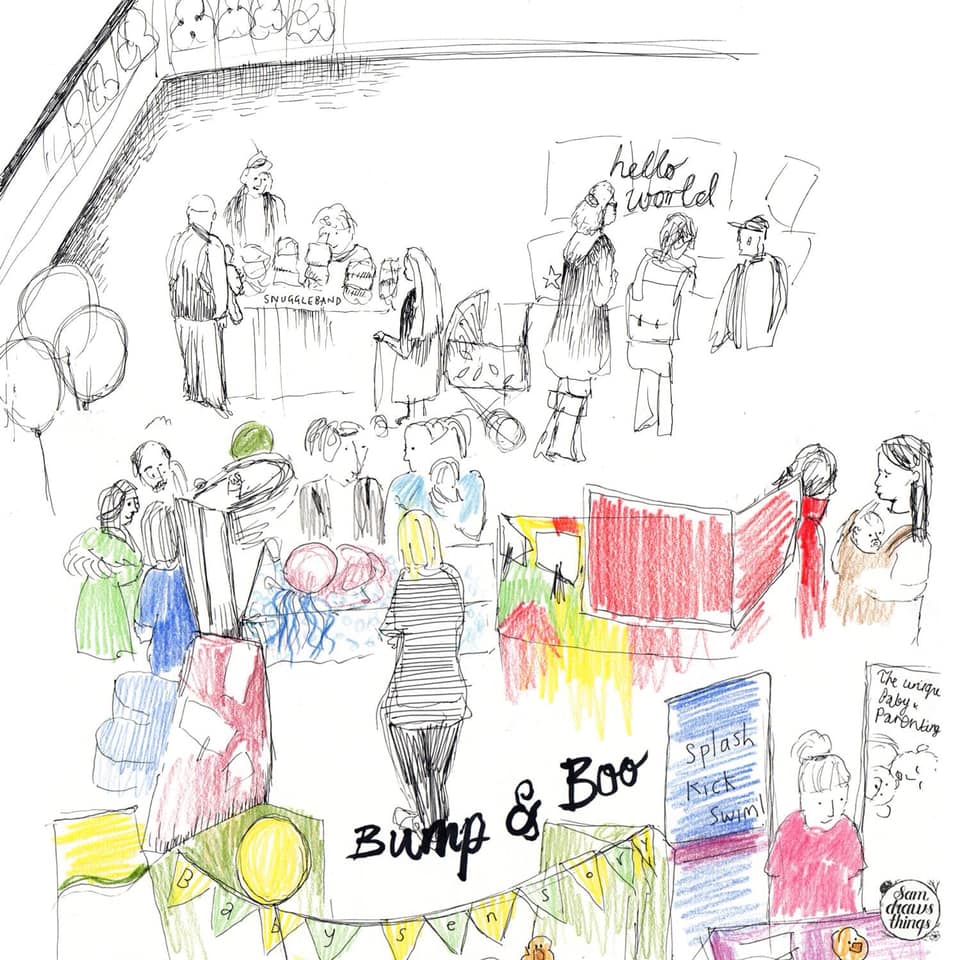 Illustrated image of bump and boo event